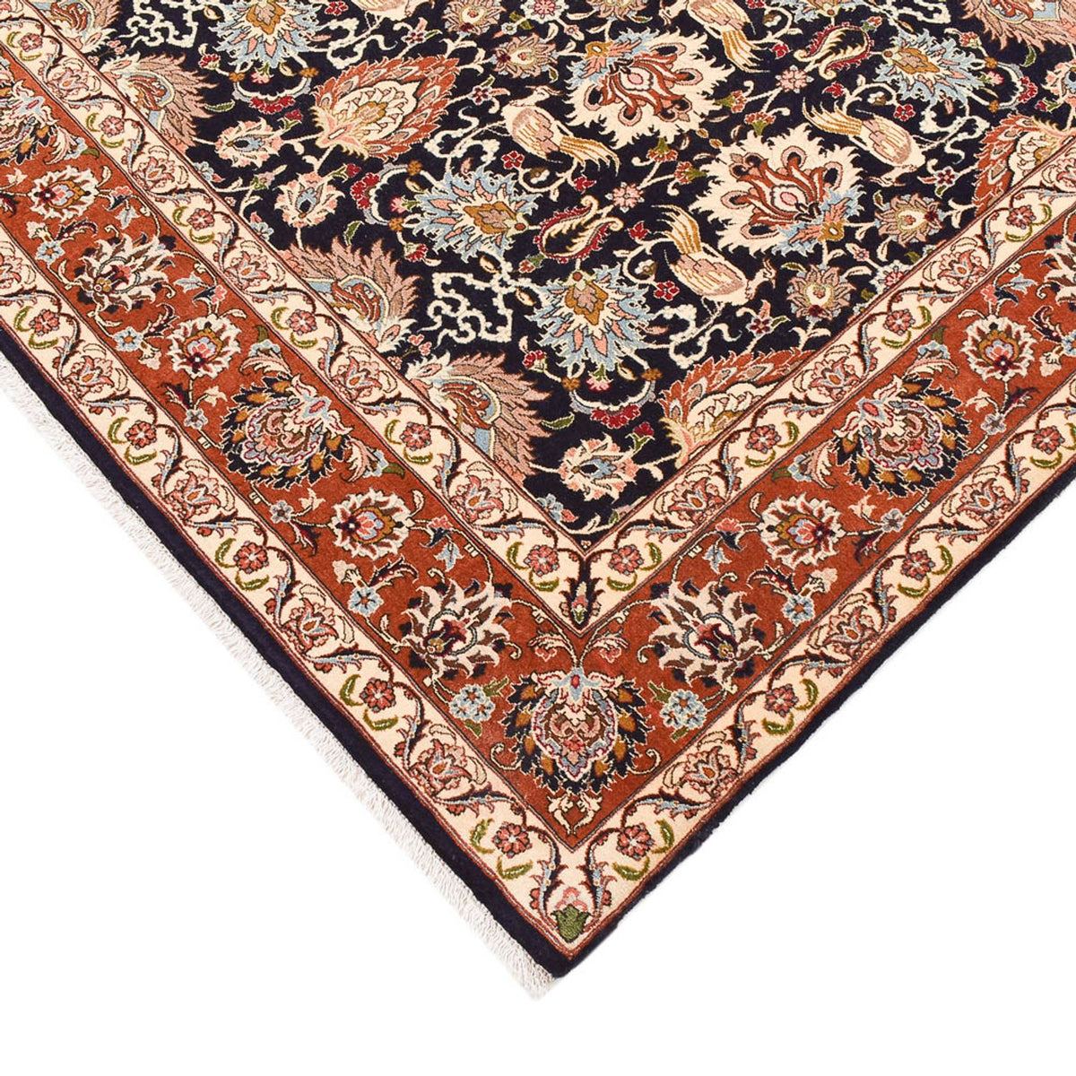 Tapis persan - Bidjar - 237 x 178 cm - bleu foncé