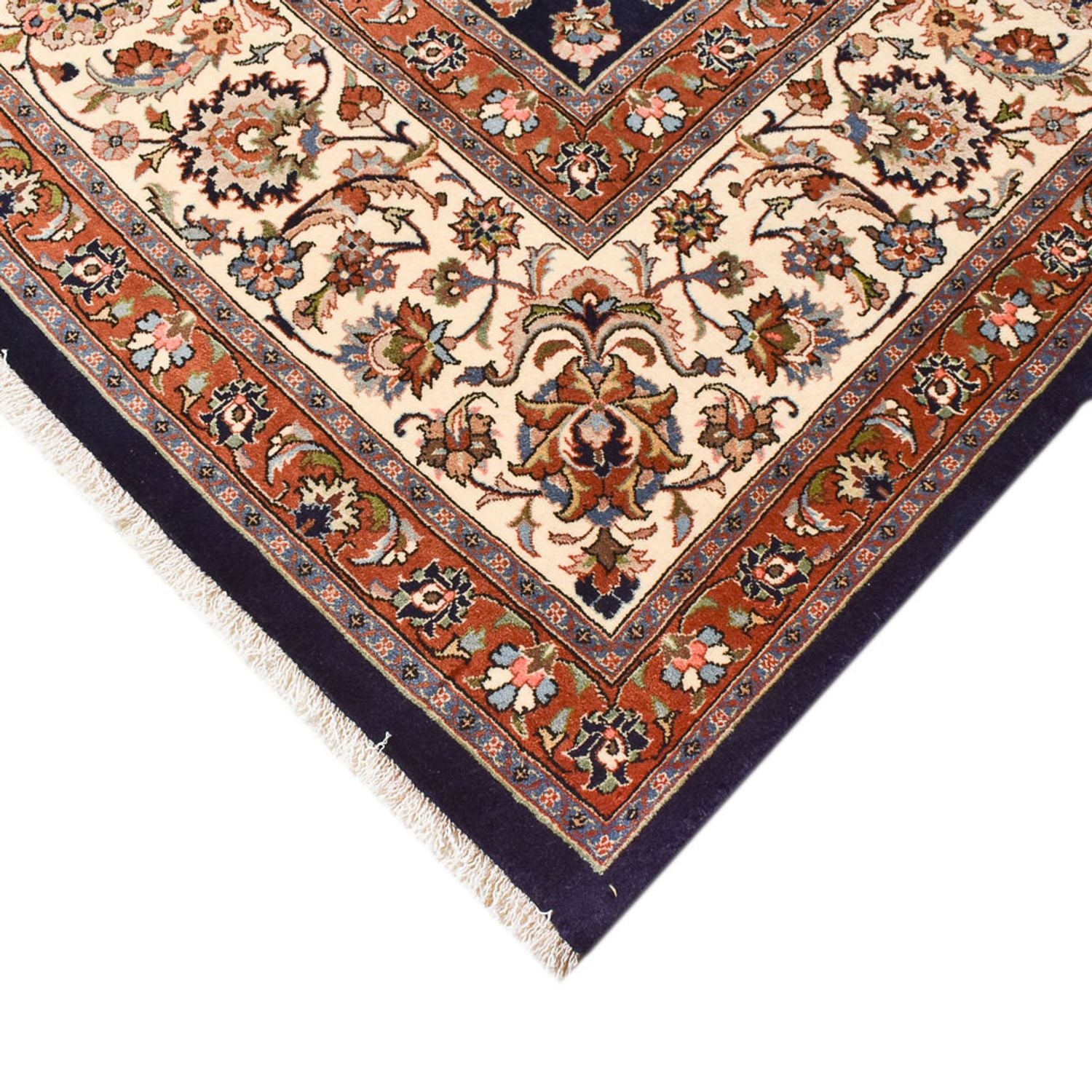Tapis persan - Classique - Royal - 398 x 298 cm - bleu foncé
