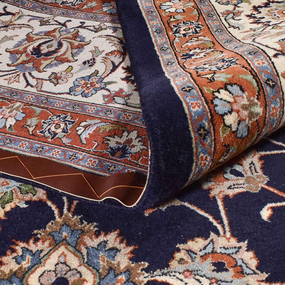 Tapis persan - Classique - Royal - 398 x 298 cm - bleu foncé