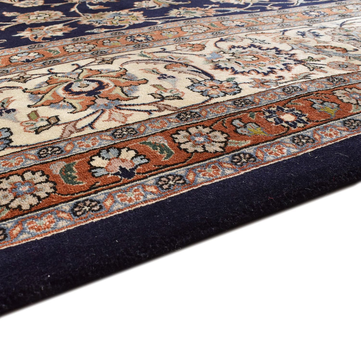 Tapis persan - Classique - Royal - 394 x 298 cm - bleu foncé