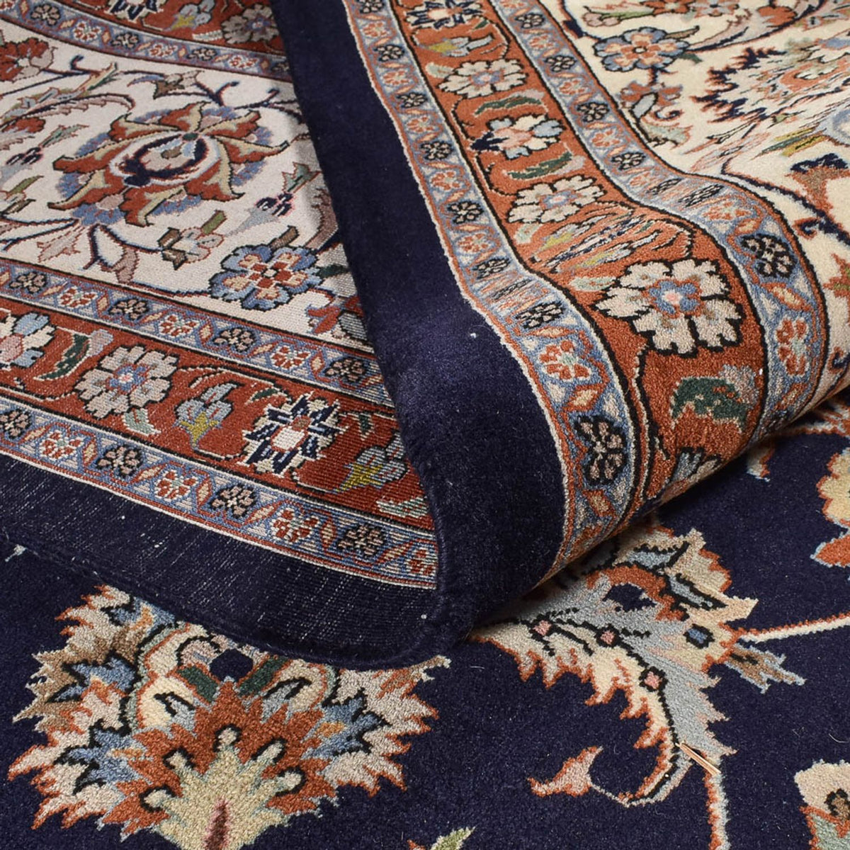 Tapis persan - Classique - Royal - 394 x 298 cm - bleu foncé