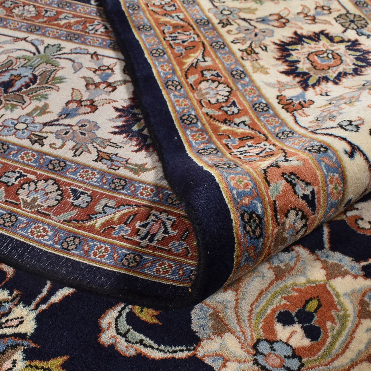 Tapis persan - Classique - Royal - 390 x 294 cm - bleu foncé