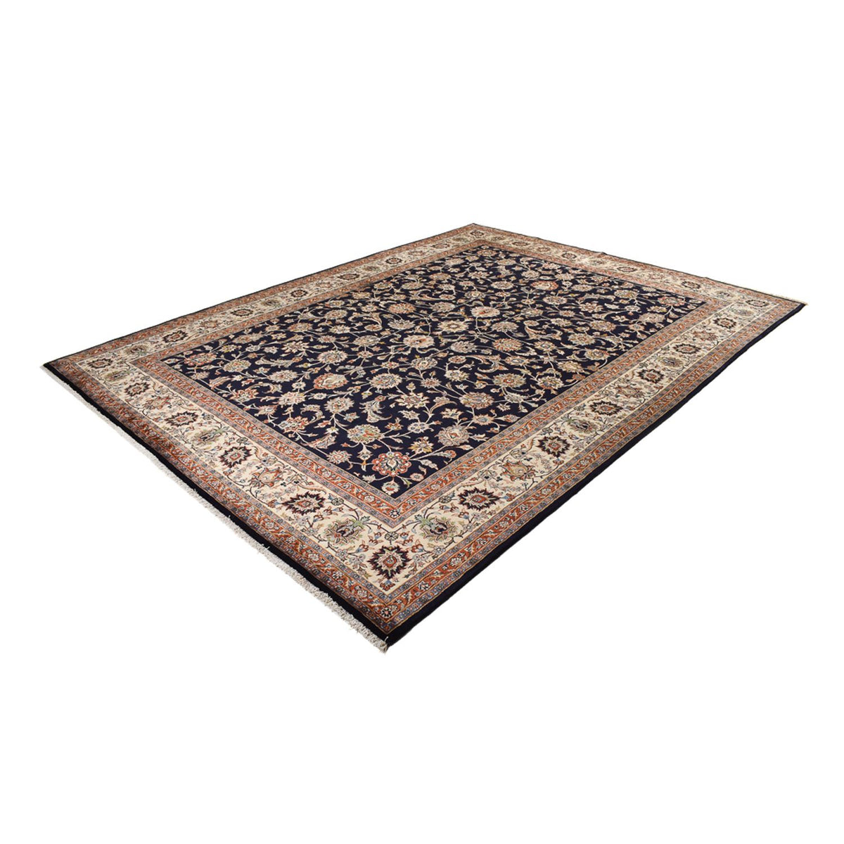 Tapis persan - Classique - Royal - 390 x 294 cm - bleu foncé