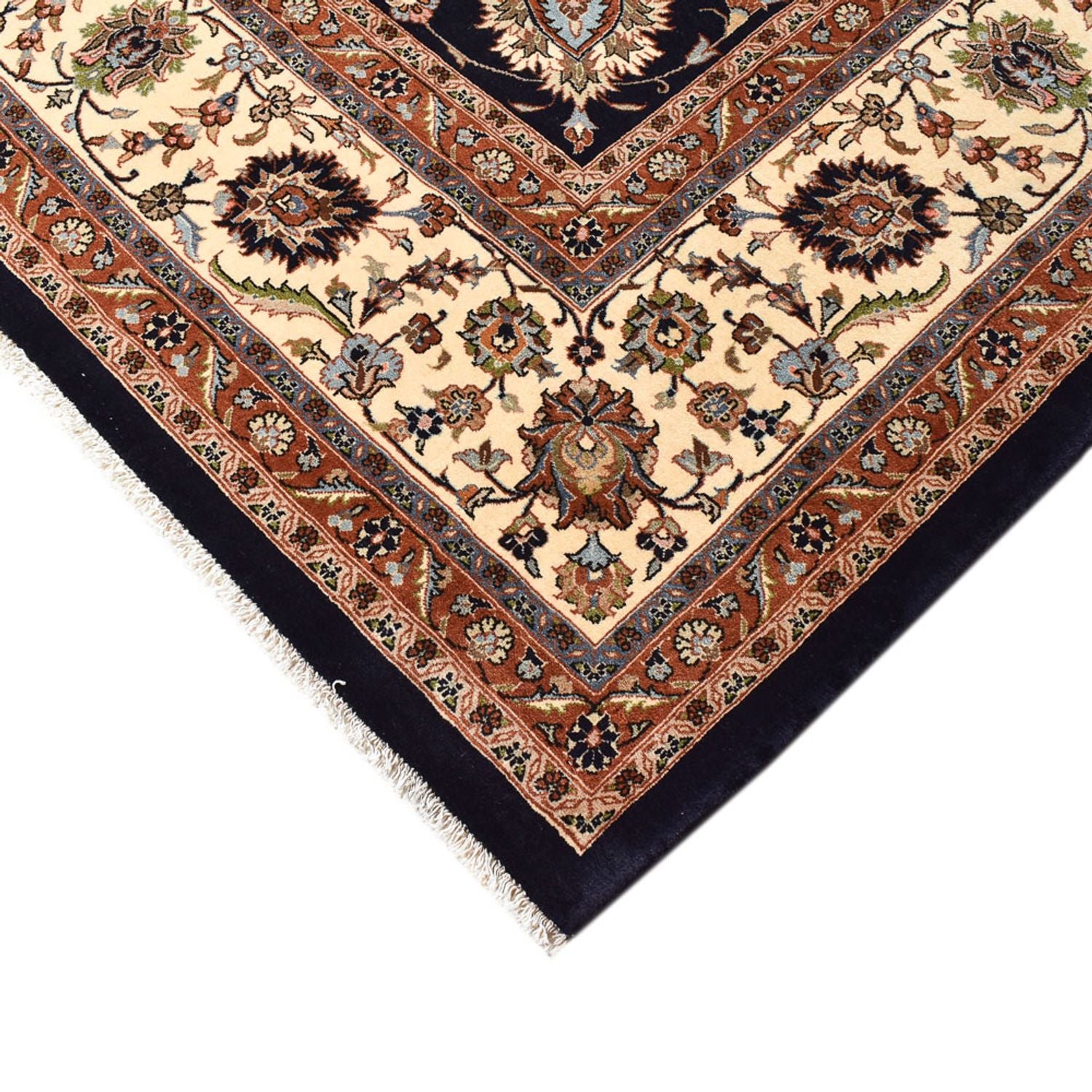 Tapis persan - Classique - Royal - 389 x 304 cm - bleu foncé