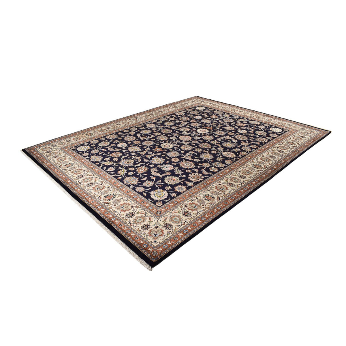 Tapis persan - Classique - Royal - 390 x 301 cm - bleu foncé