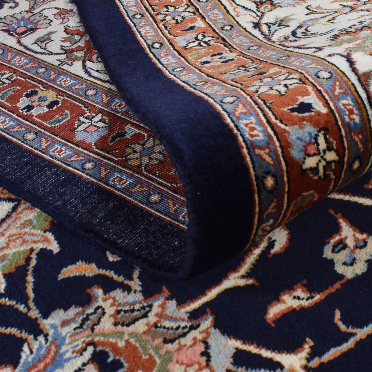 Tapis persan - Classique - Royal - 340 x 248 cm - bleu foncé