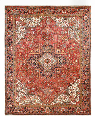 Tapis persan - Nomadic - 377 x 297 cm - rouge