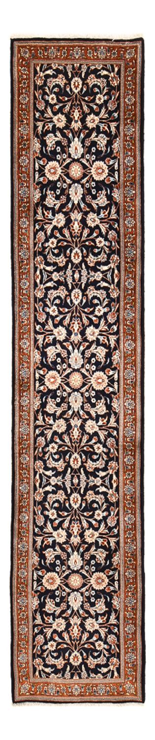Tapis de couloir Tapis persan - Keshan - 338 x 78 cm - bleu foncé