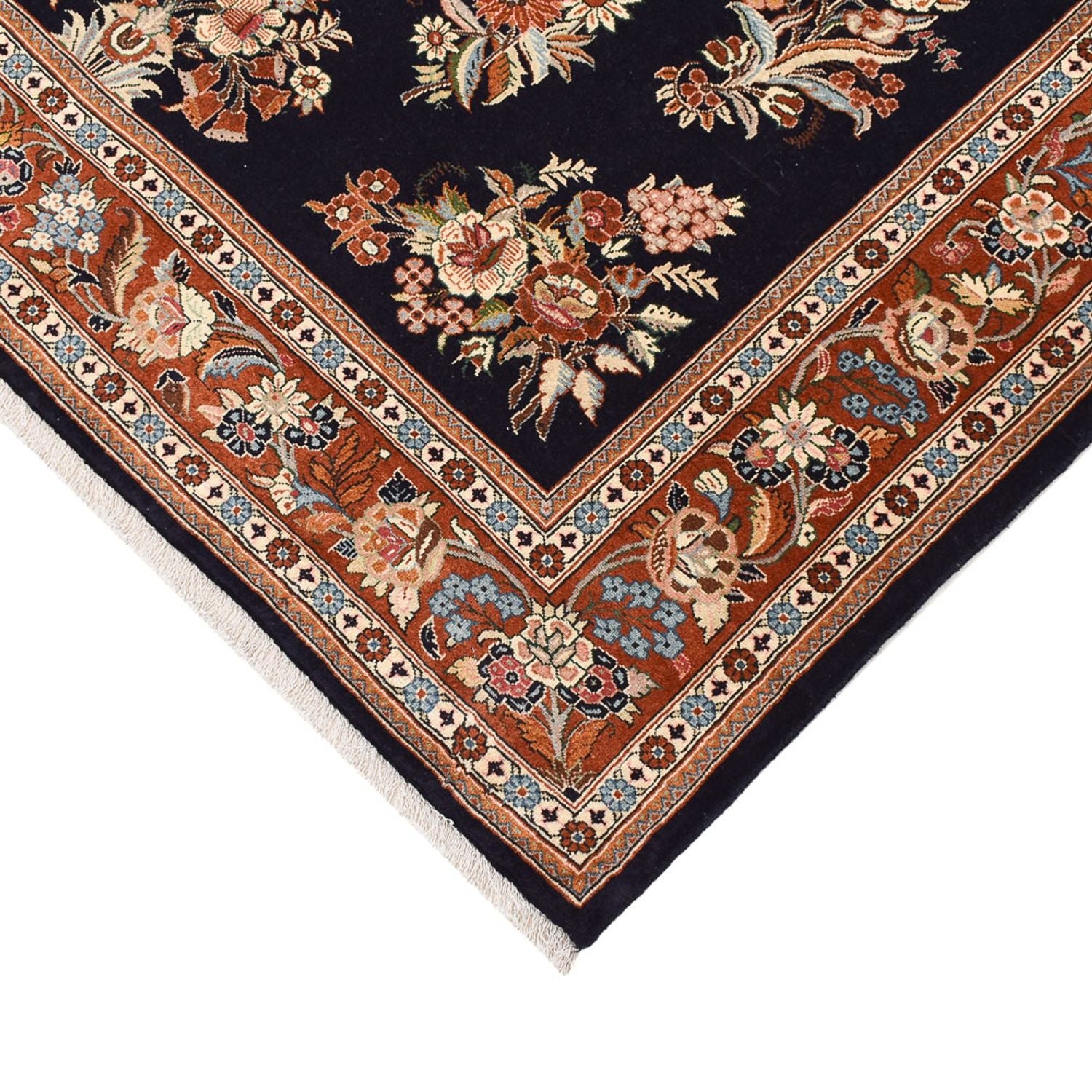 Tapis persan - Classique - 228 x 180 cm - bleu foncé