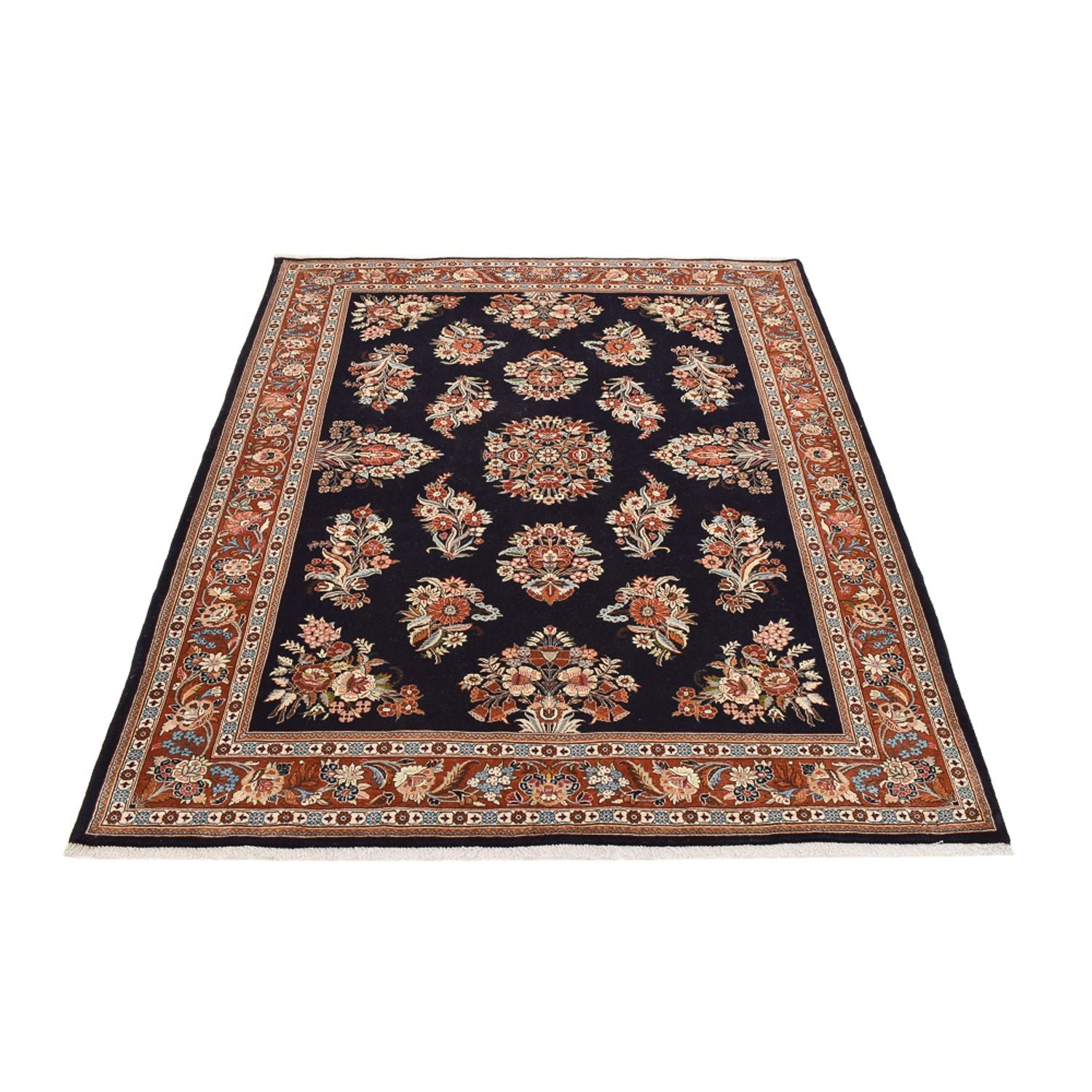 Tapis persan - Classique - 228 x 180 cm - bleu foncé