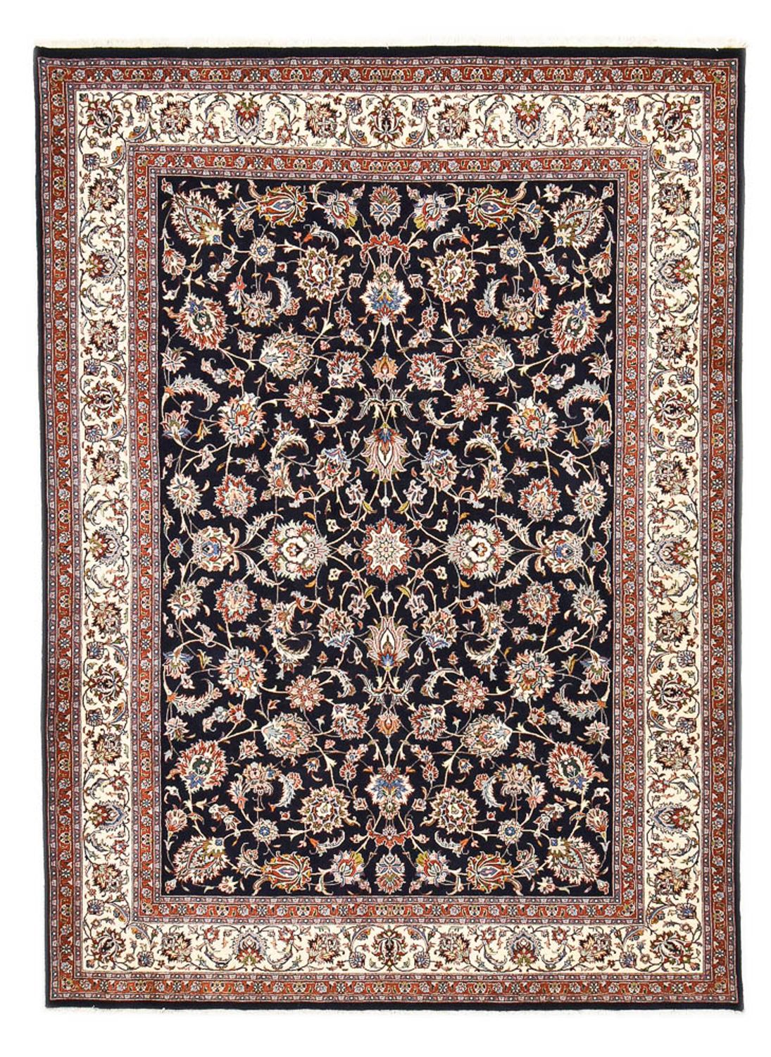 Tapis persan - Classique - Royal - 340 x 244 cm - bleu foncé