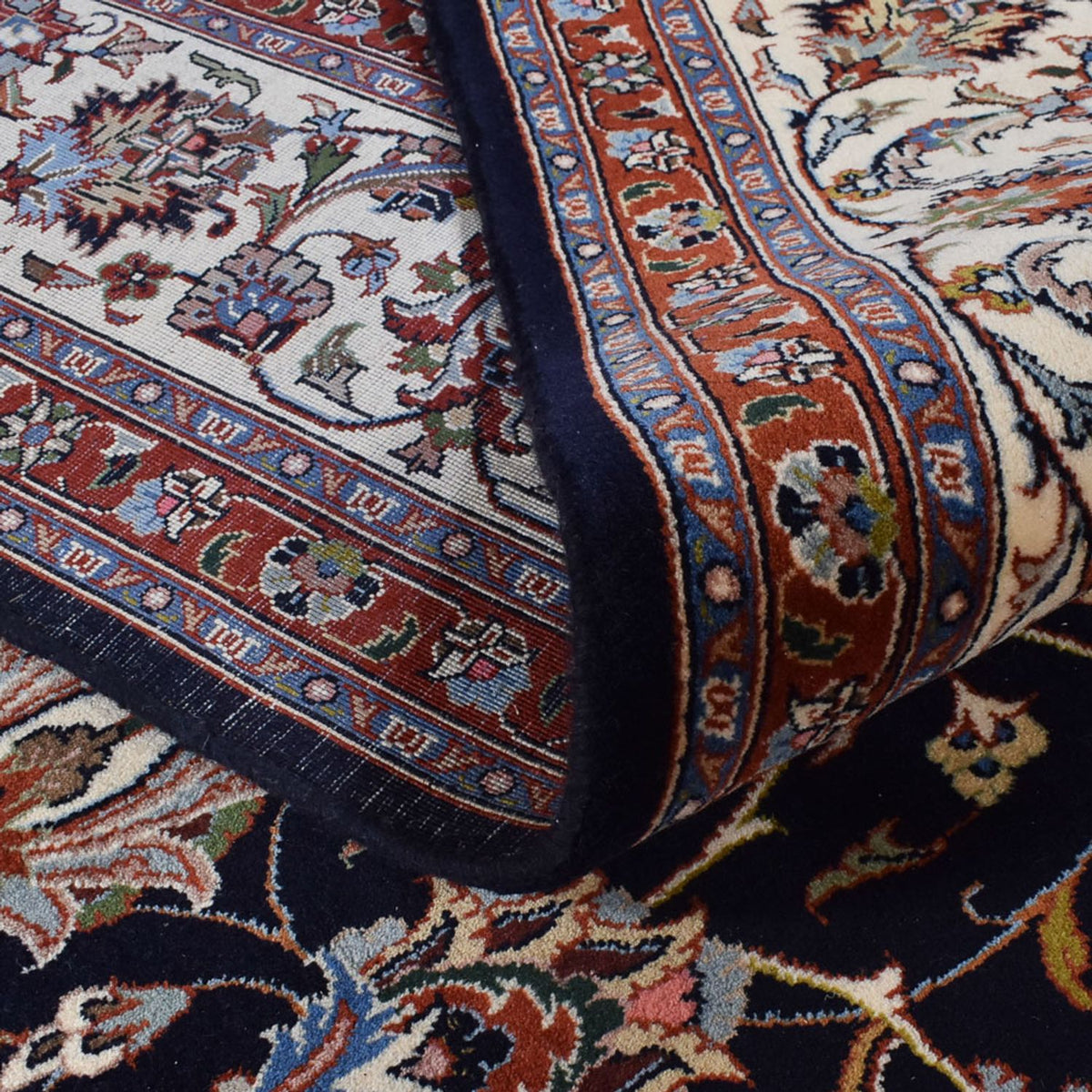 Tapis persan - Classique - Royal - 340 x 244 cm - bleu foncé