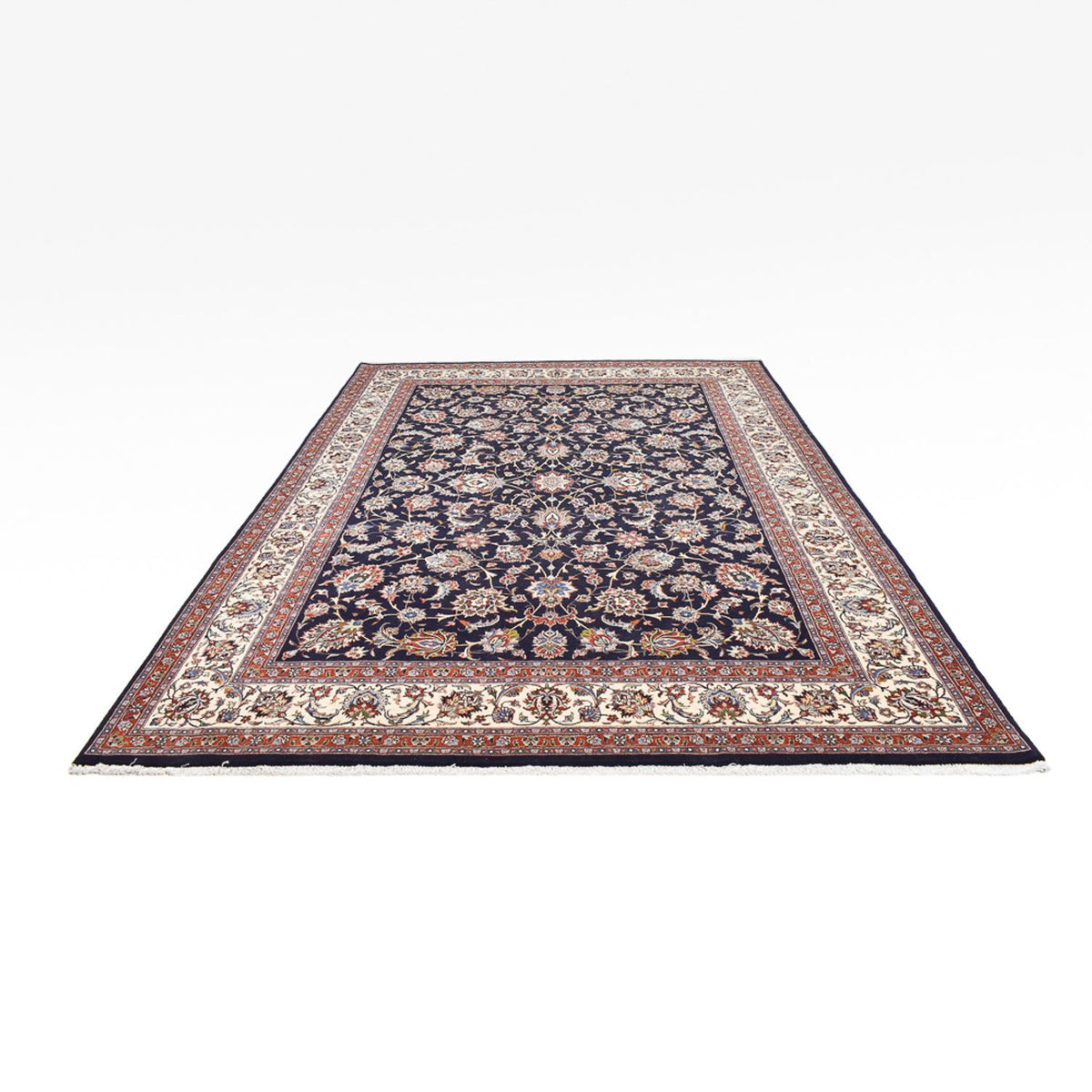 Tapis persan - Classique - Royal - 340 x 244 cm - bleu foncé