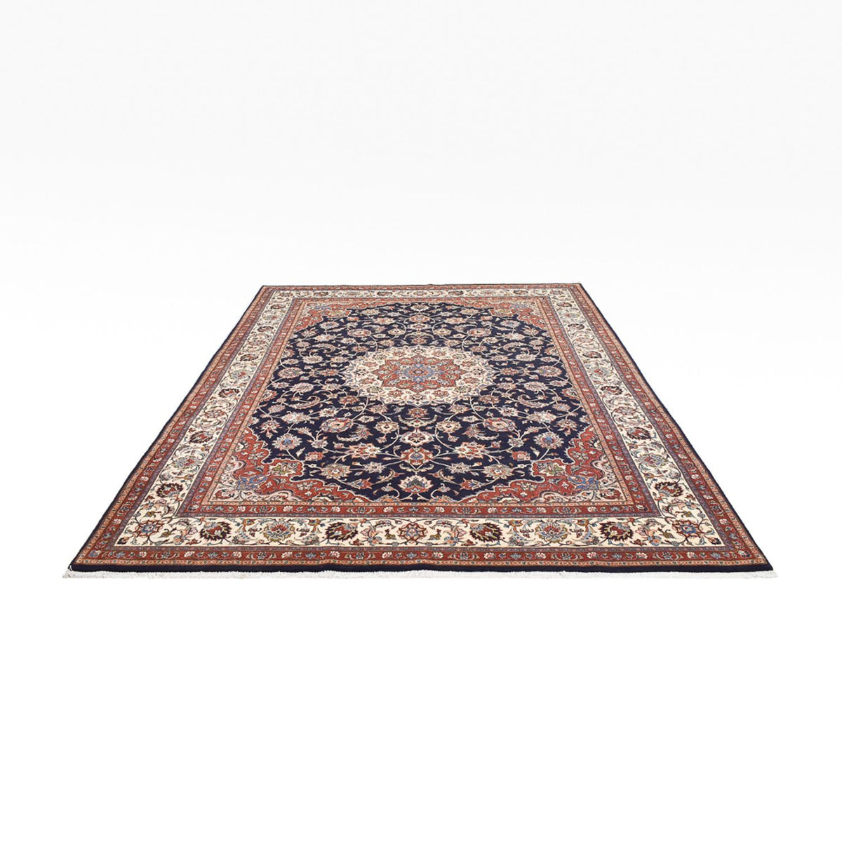 Tapis persan - Classique - Royal - 345 x 244 cm - bleu foncé