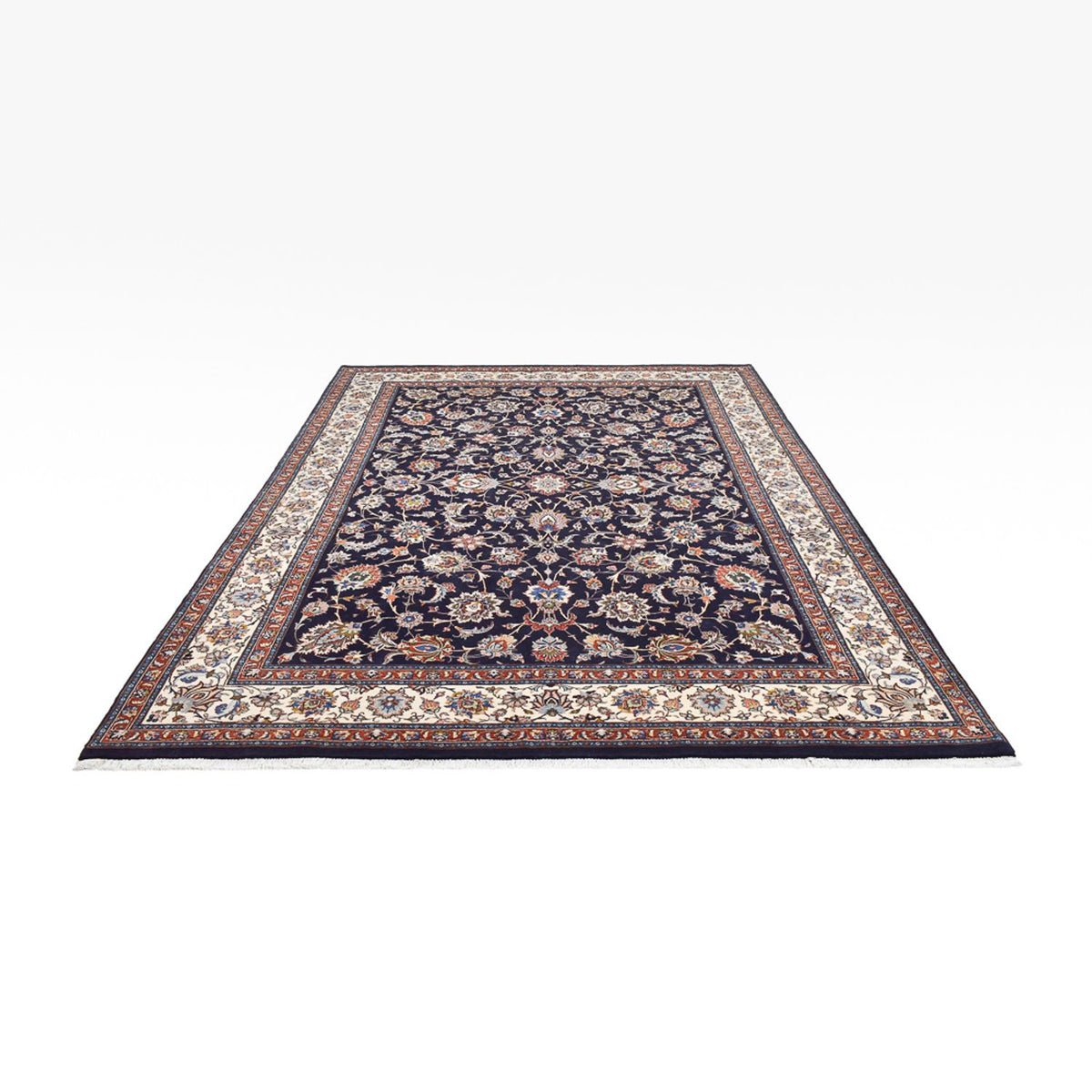 Tapis persan - Classique - Royal - 336 x 240 cm - bleu foncé