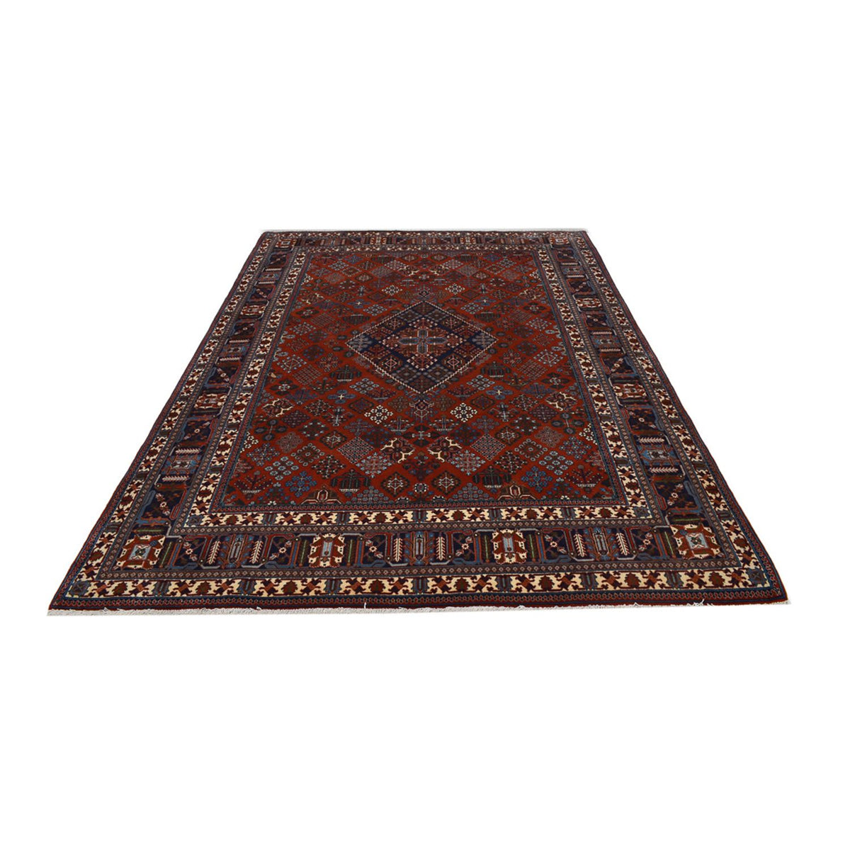 Tapis persan - Bidjar - 298 x 217 cm - rouge foncé