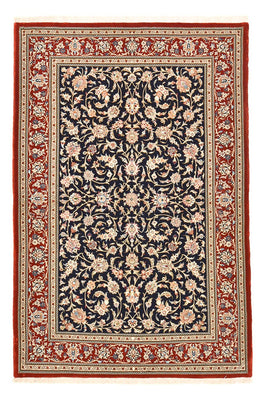 Tapis persan - Ghom - Royal - 204 x 133 cm - bleu foncé