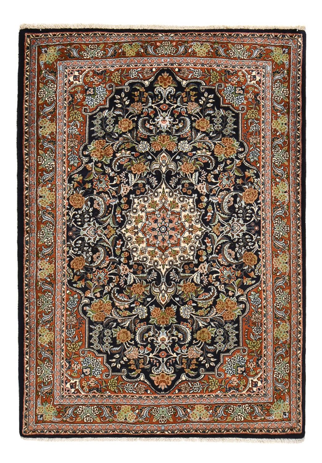 Tapis persan - Classique - 202 x 138 cm - bleu foncé