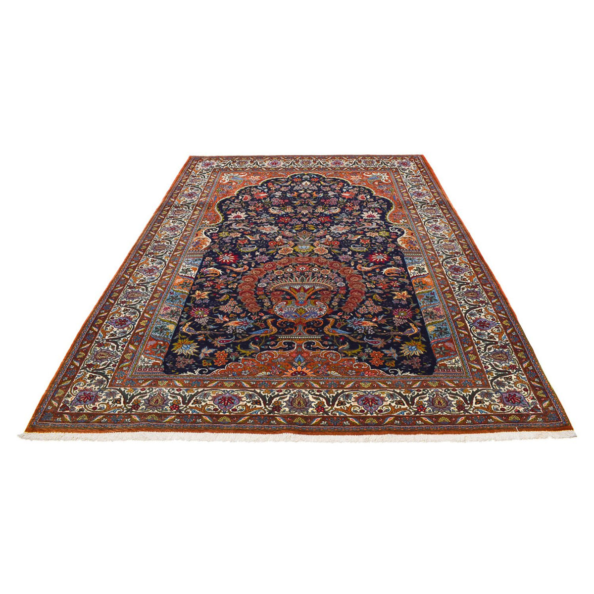 Tapis persan - Nomadic - 293 x 206 cm - bleu foncé