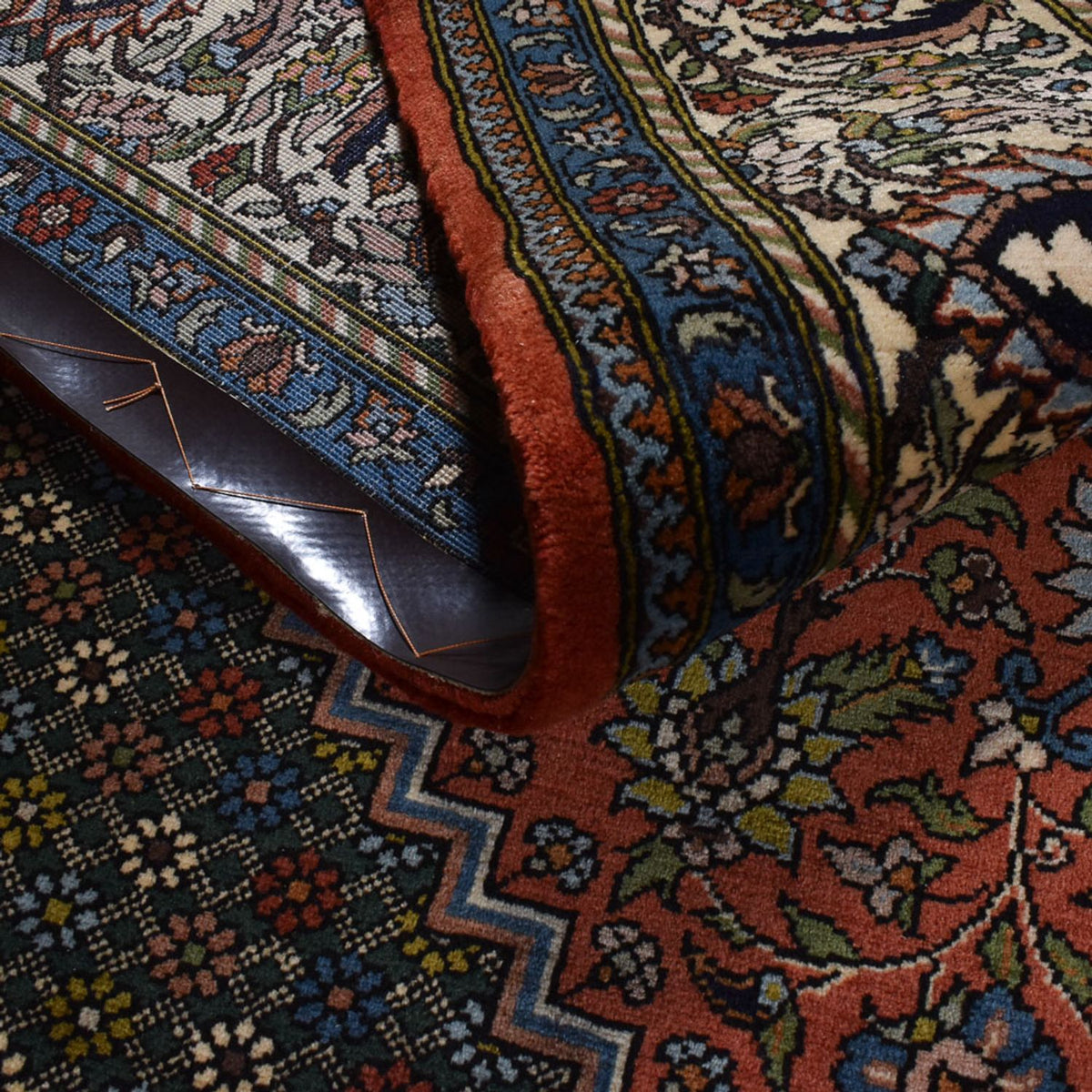 Tapis persan - Nomadic - 300 x 208 cm - vert foncé