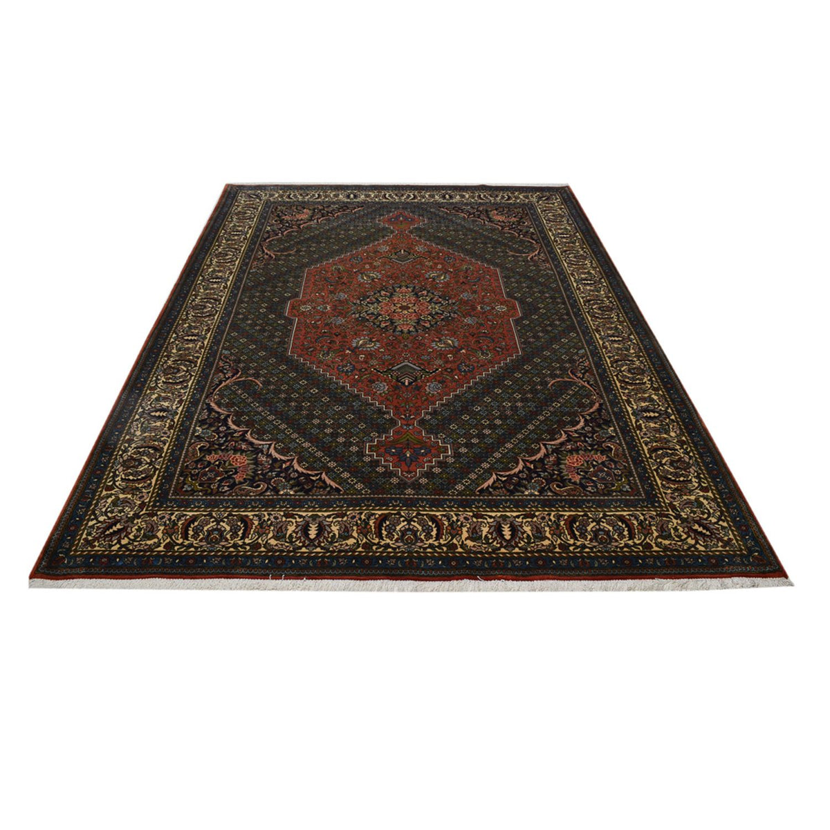 Tapis persan - Nomadic - 300 x 208 cm - vert foncé