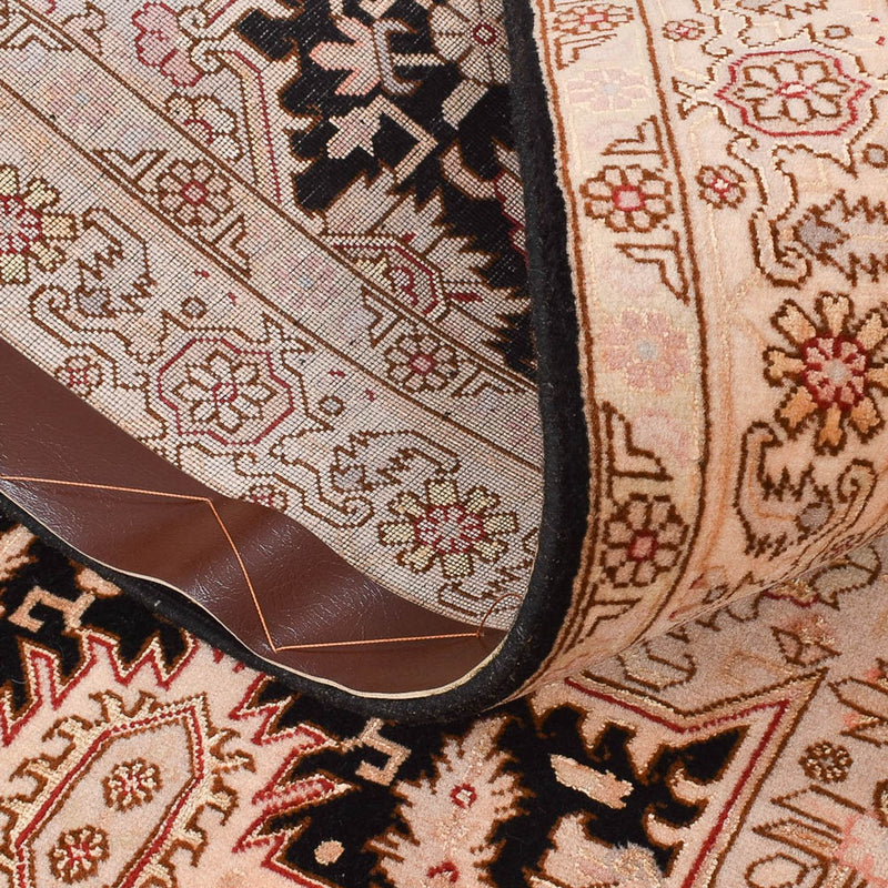 Tapis de couloir Tapis persan - Tabriz - Royal - 305 x 80 cm - beige clair