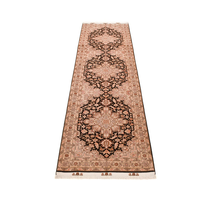 Tapis de couloir Tapis persan - Tabriz - Royal - 305 x 80 cm - beige clair