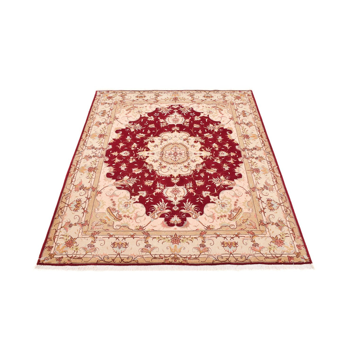 Tapis persan - Tabriz - Royal - 191 x 148 cm - rouge