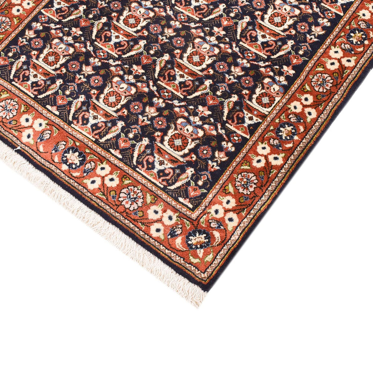 Tapis de couloir Tapis Gabbeh - Persan Kashkuli - 202 x 81 cm - bleu foncé