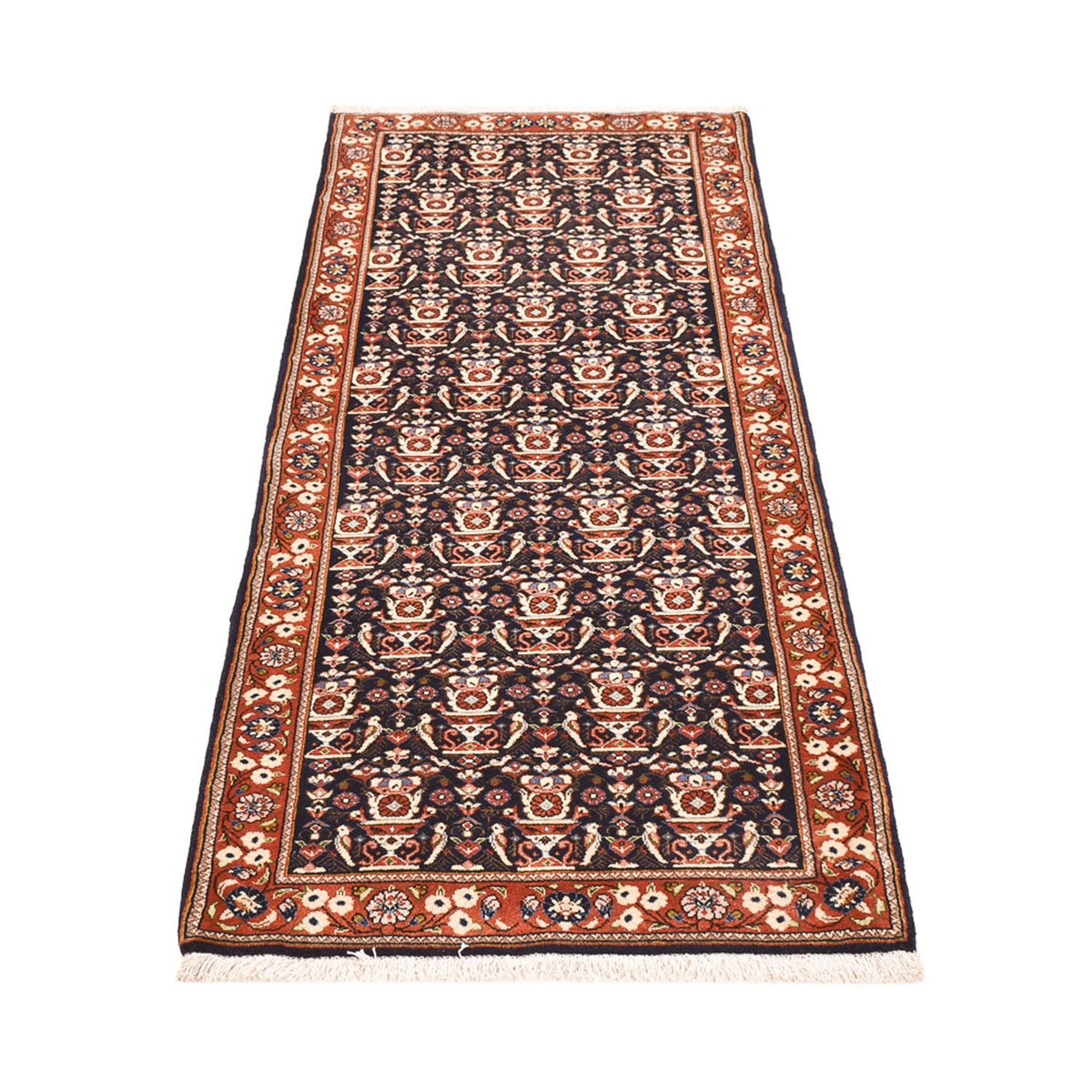 Tapis de couloir Tapis Gabbeh - Persan Kashkuli - 202 x 81 cm - bleu foncé
