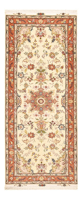 Tapis de couloir Tapis persan - Tabriz - Royal - 197 x 80 cm - beige