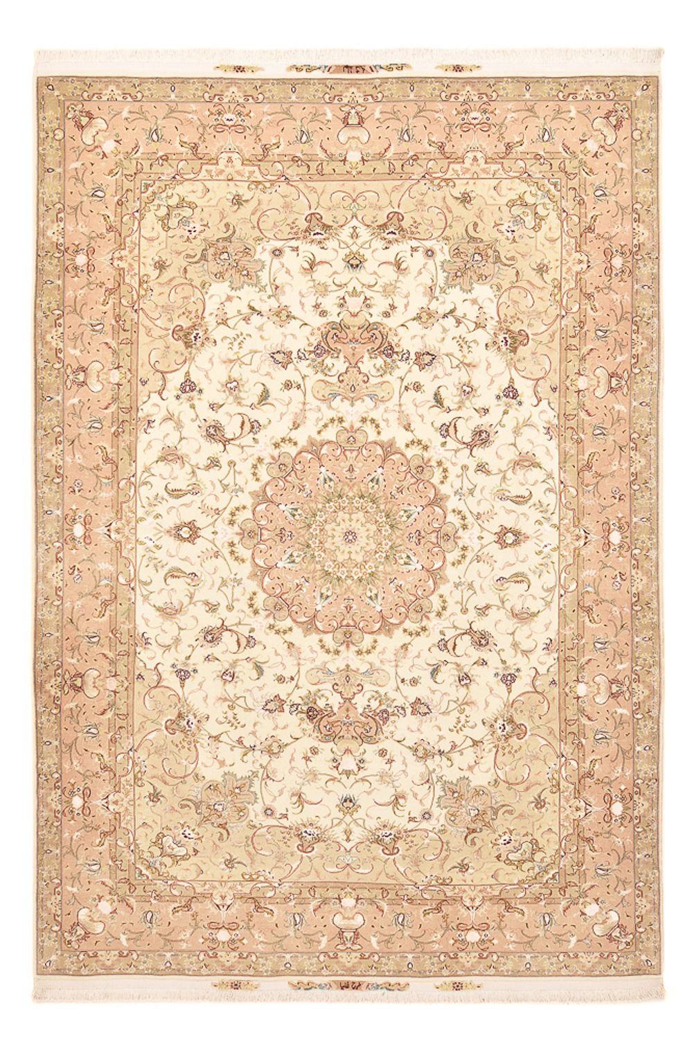 Tapis persan - Tabriz - Royal - 298 x 203 cm - beige clair