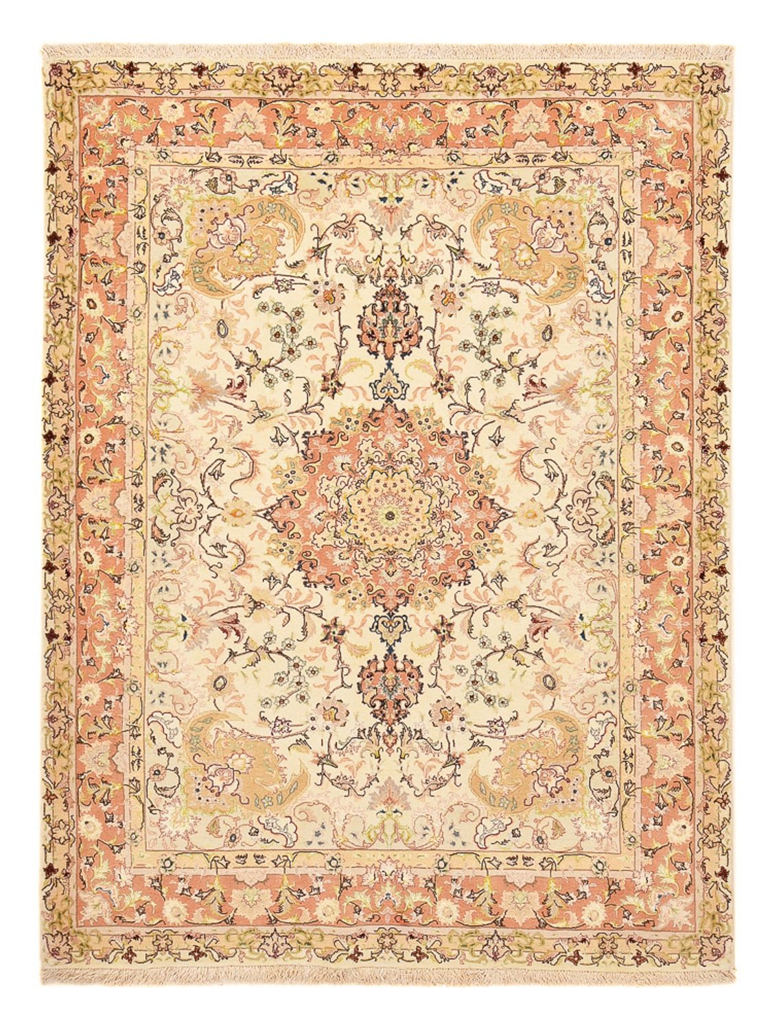 Tapis persan - Tabriz - Royal - 210 x 153 cm - beige clair