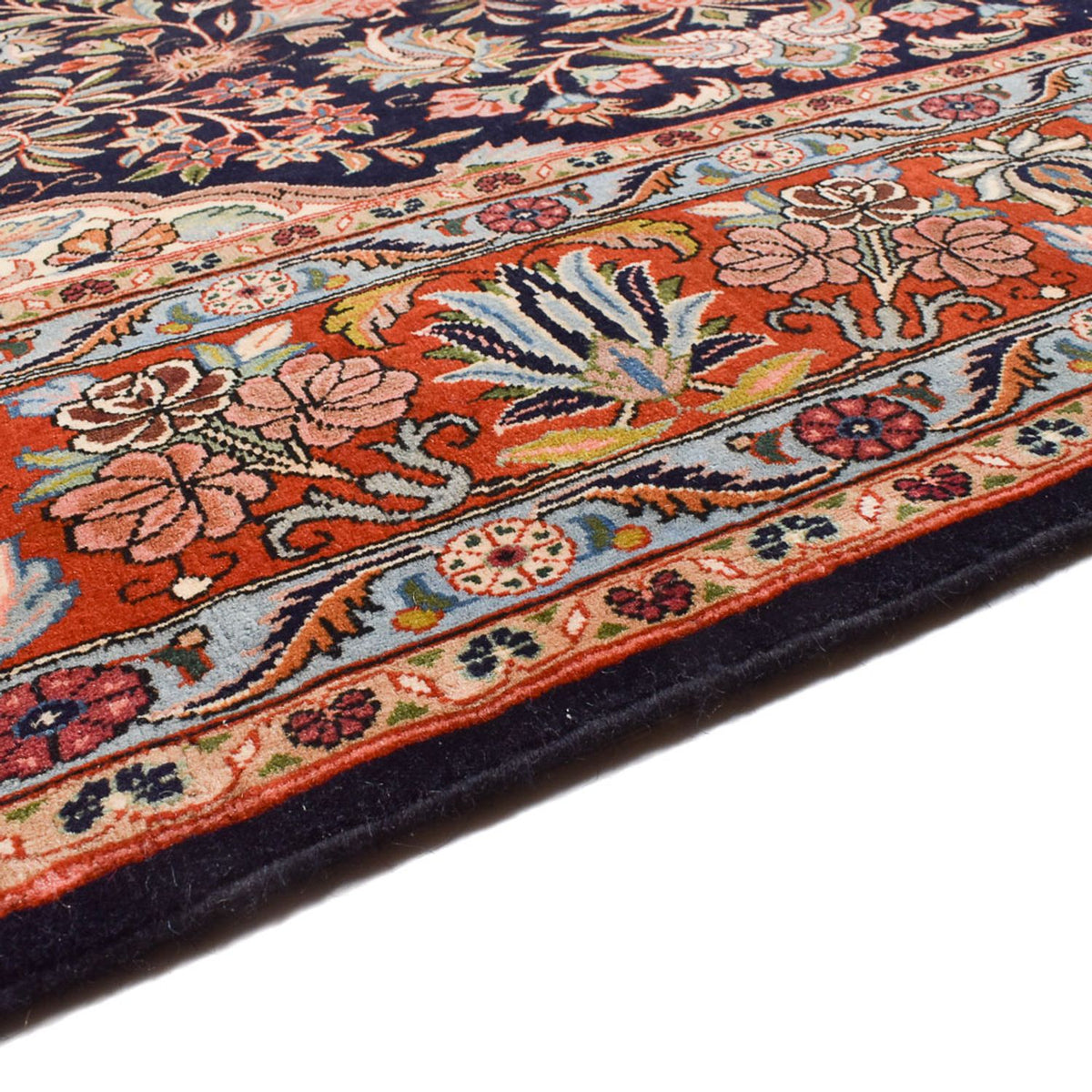 Tapis persan - Bidjar - 298 x 199 cm - bleu foncé