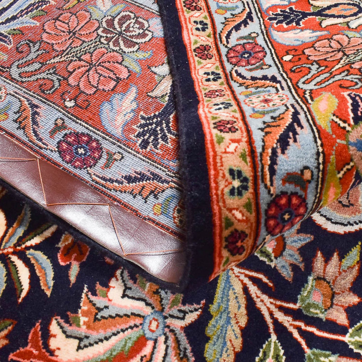 Tapis persan - Bidjar - 298 x 199 cm - bleu foncé