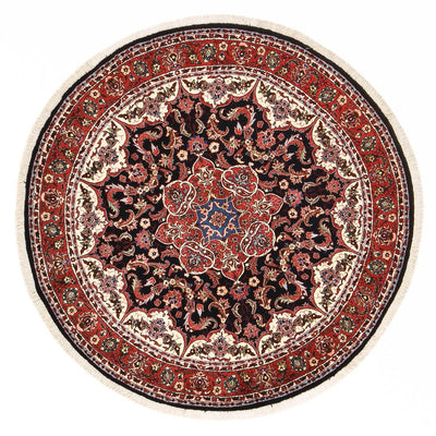 Tapis persan - Bidjar ronde  - 155 x 155 cm - rouge foncé