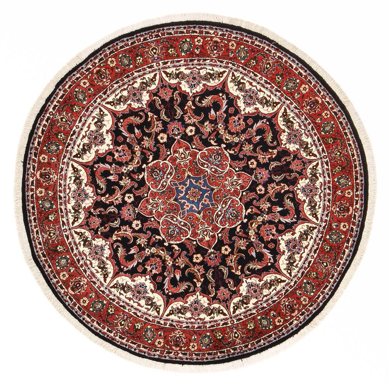 Tapis persan - Bidjar ronde  - 155 x 155 cm - rouge foncé