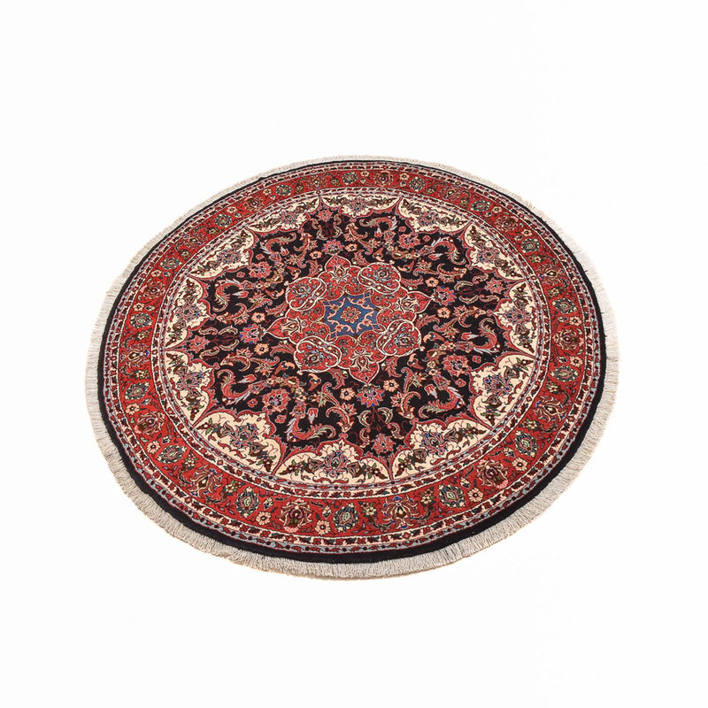 Tapis persan - Bidjar ronde  - 155 x 155 cm - rouge foncé