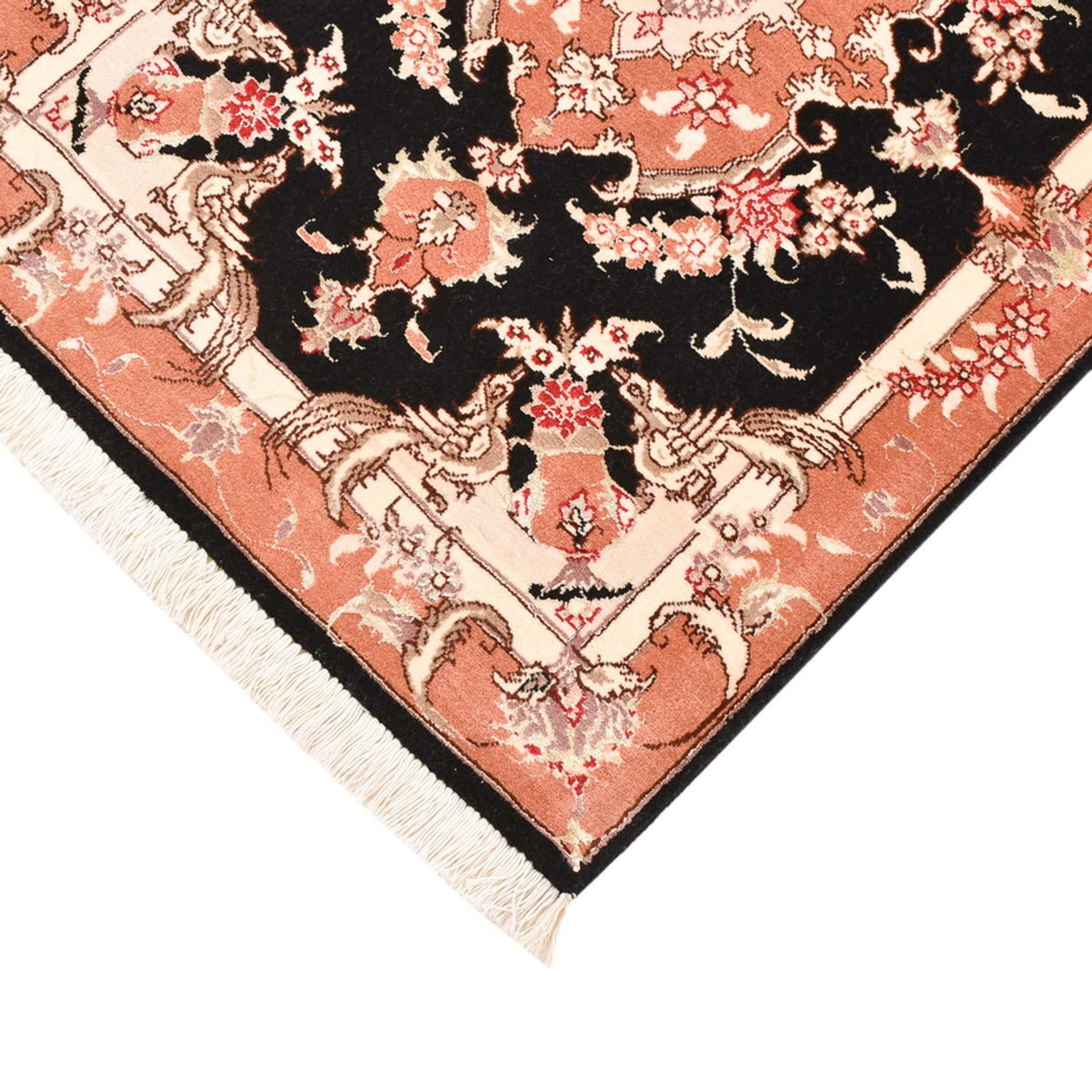 Tapis persan - Tabriz - Royal - 88 x 60 cm - bleu foncé