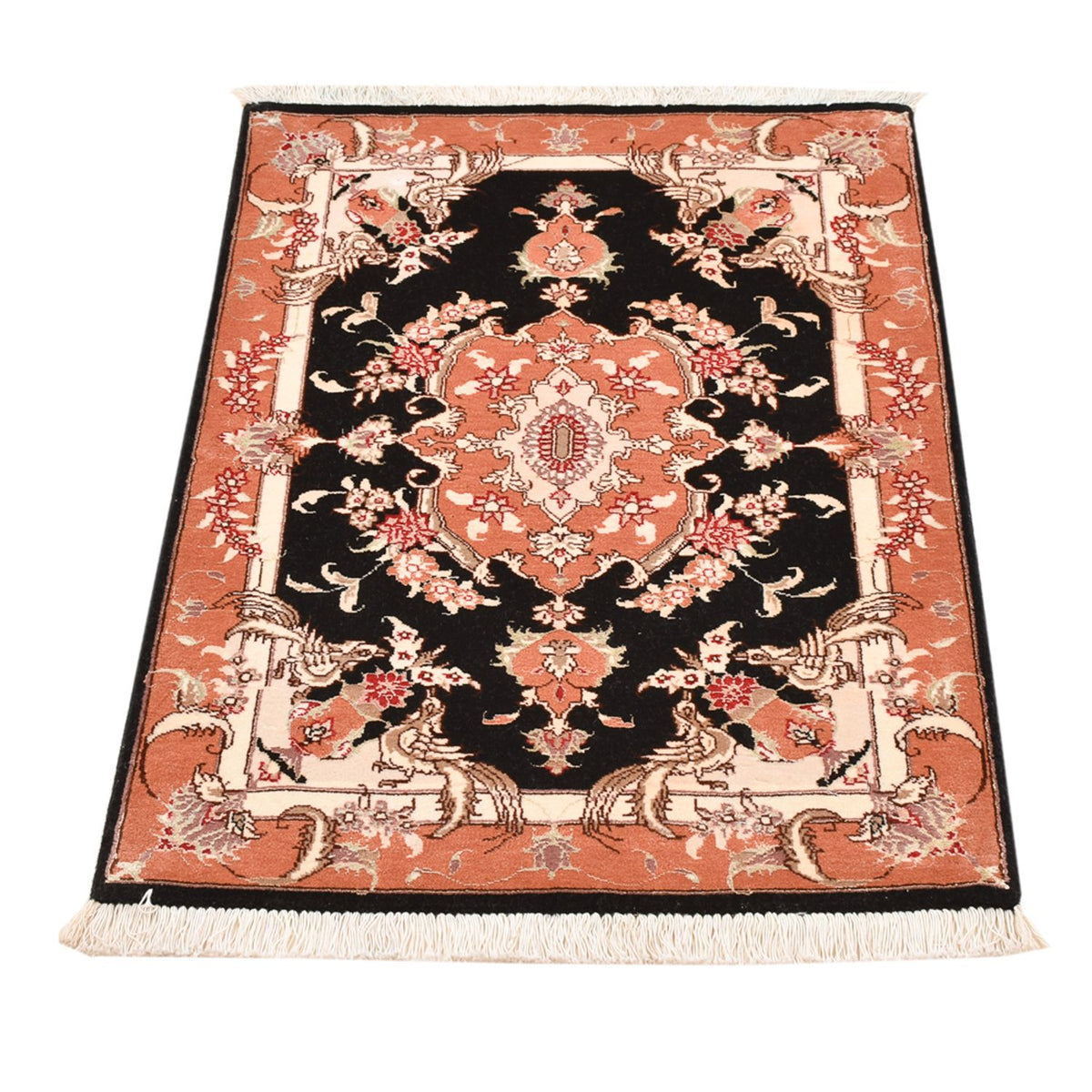Tapis persan - Tabriz - Royal - 88 x 60 cm - bleu foncé