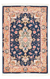 Tapis de Tabriz - 50 rangs Tapis 59x91cm - Tapis persan - Rectangle / Bleu foncé / 59 x 91 cm Rectangle