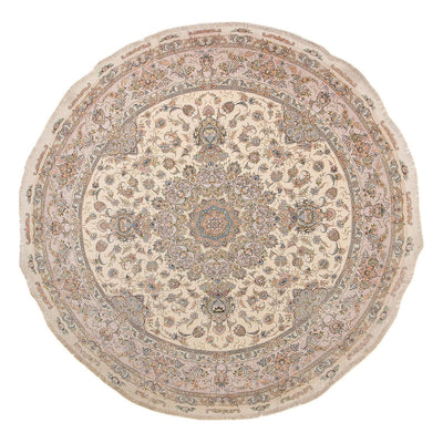 Tapis persan - Tabriz - Royal ronde  - 303 x 303 cm - beige