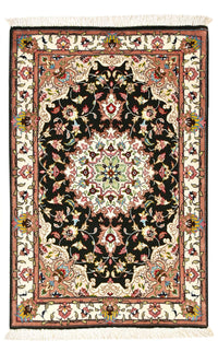 Tapis persan - Tabriz - Royal - 90 x 60 cm - bleu foncé
