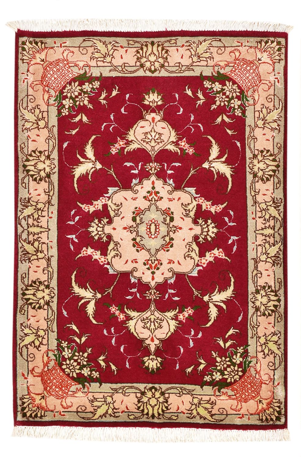 Tapis persan - Tabriz - Royal - 90 x 60 cm - rouge