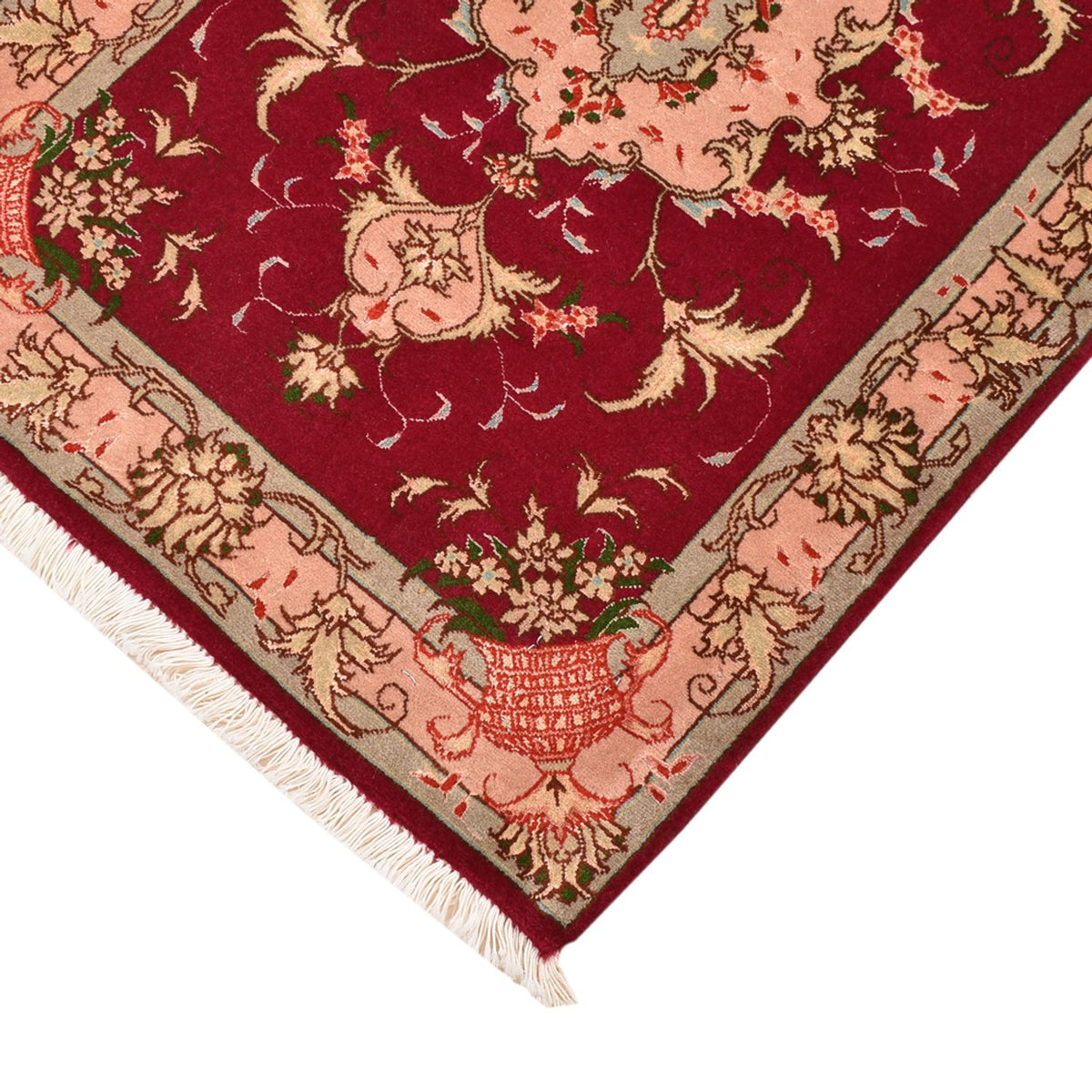 Tapis persan - Tabriz - Royal - 90 x 60 cm - rouge