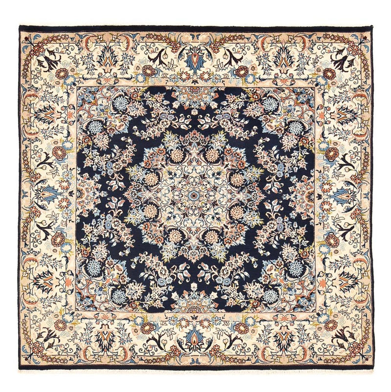 Tapis persan - Classique carré  - 200 x 198 cm - bleu foncé