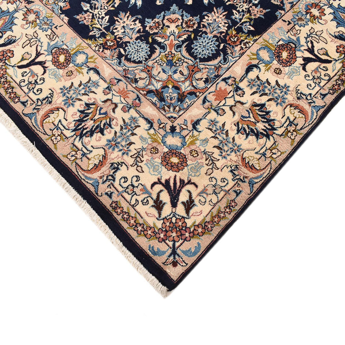 Tapis persan - Classique carré  - 200 x 198 cm - bleu foncé