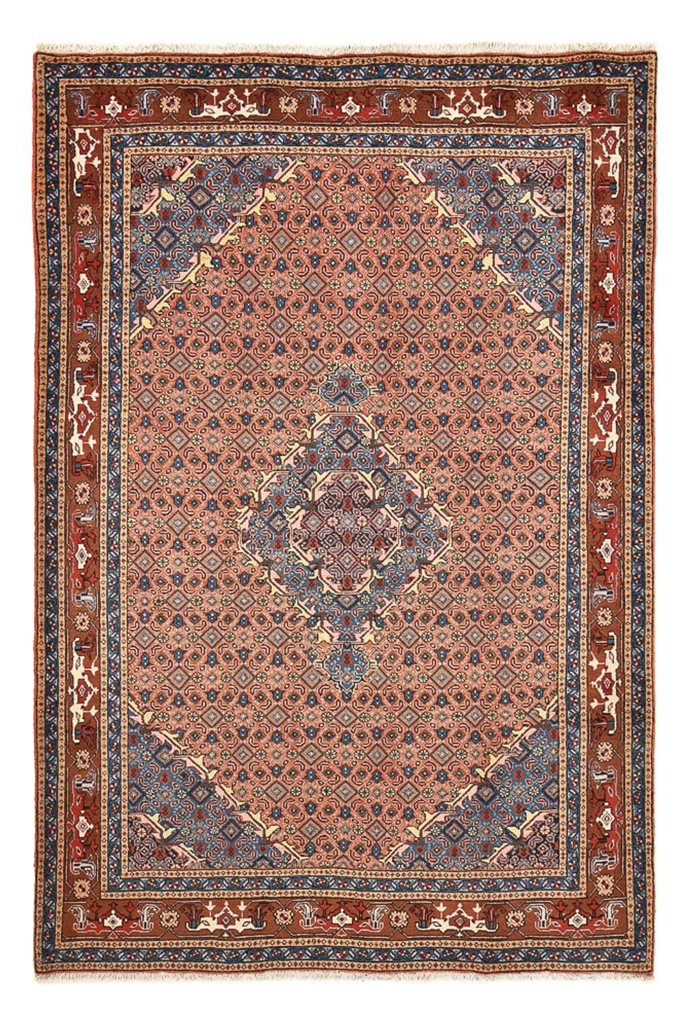 Tapis persan - Nomadic - 294 x 204 cm - bleu de mer
