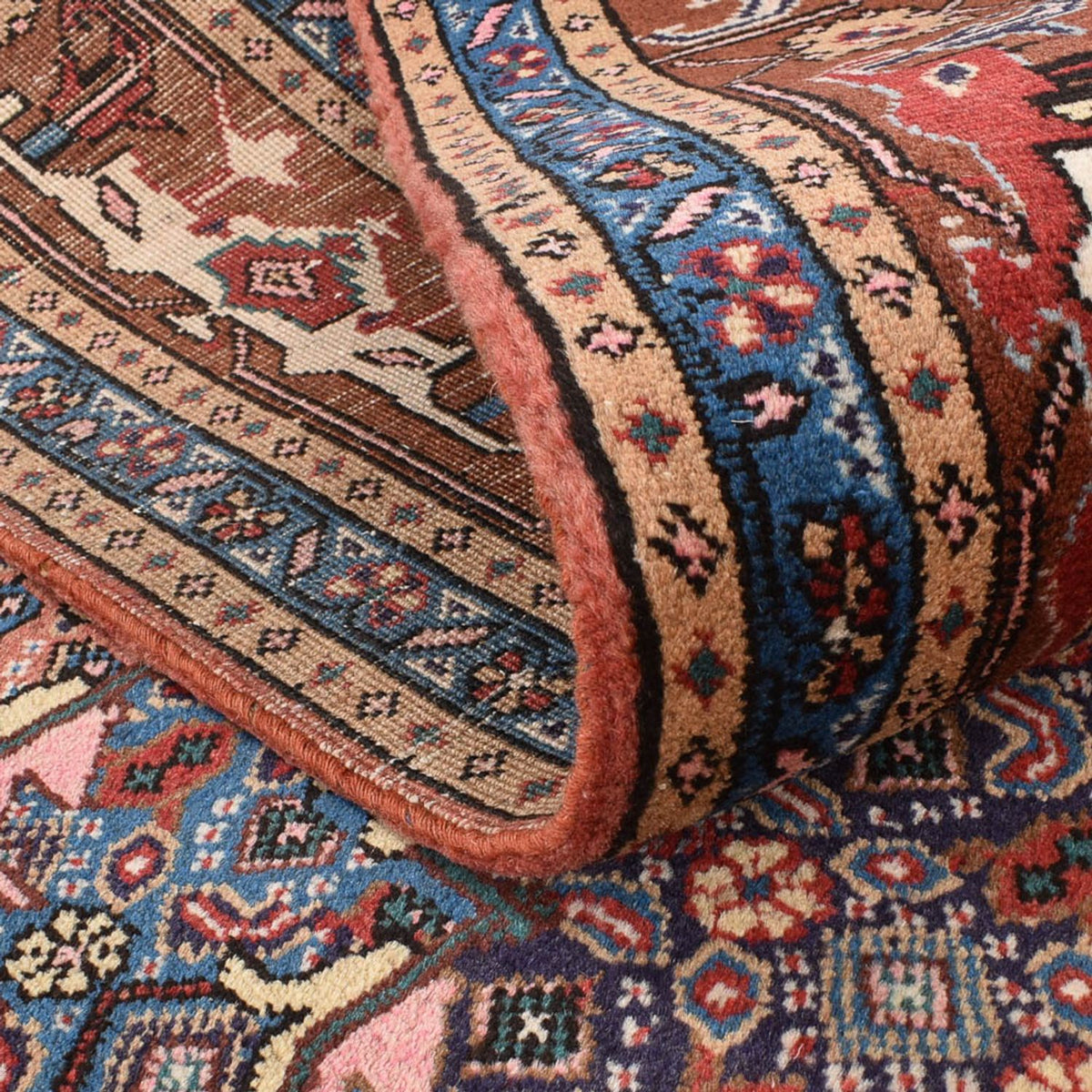 Tapis persan - Nomadic - 294 x 204 cm - bleu de mer