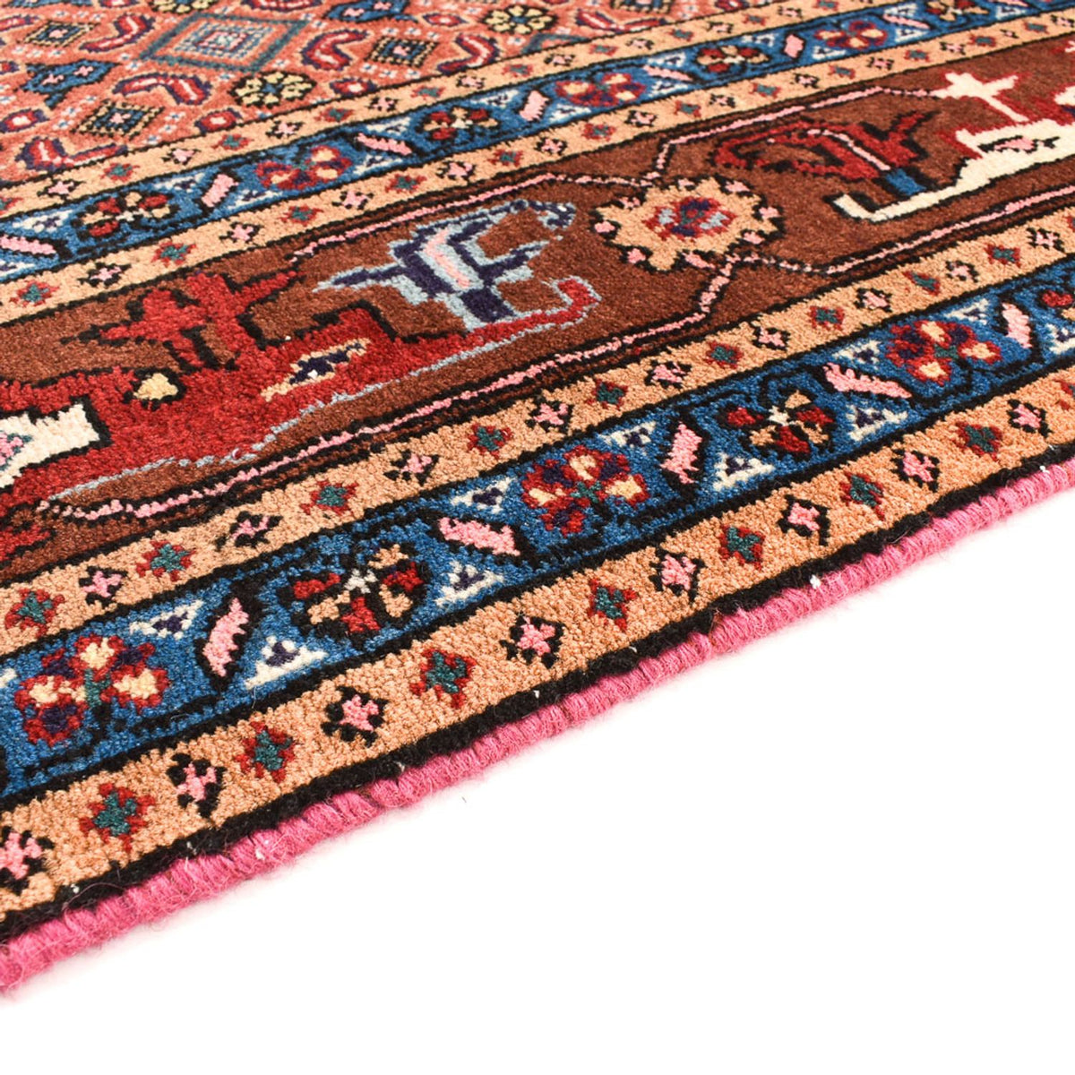 Tapis persan - Nomadic - 281 x 201 cm - rouge clair